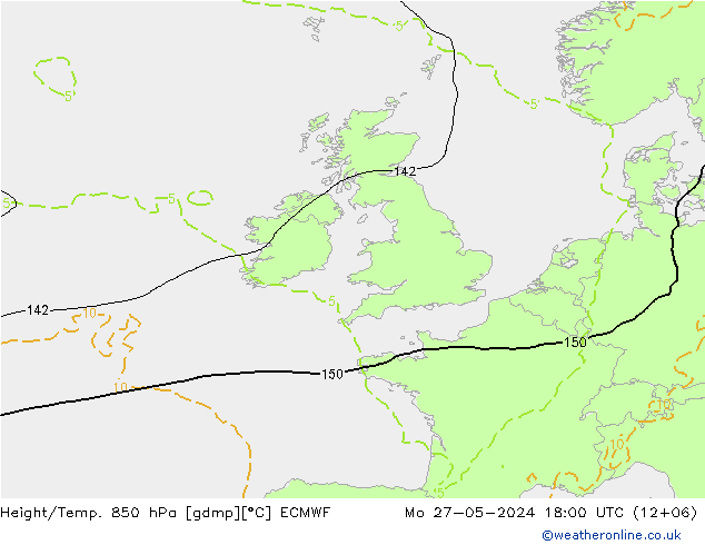 Z500/Regen(+SLP)/Z850 ECMWF ma 27.05.2024 18 UTC