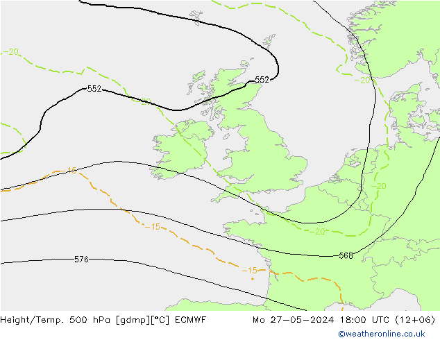 Z500/Regen(+SLP)/Z850 ECMWF ma 27.05.2024 18 UTC