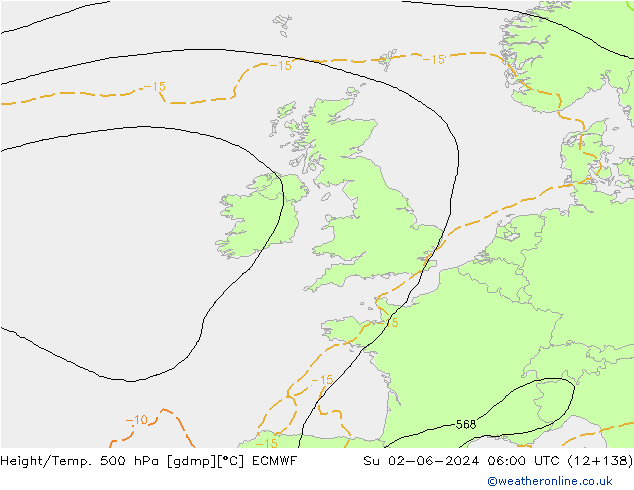 Z500/Rain (+SLP)/Z850 ECMWF nie. 02.06.2024 06 UTC