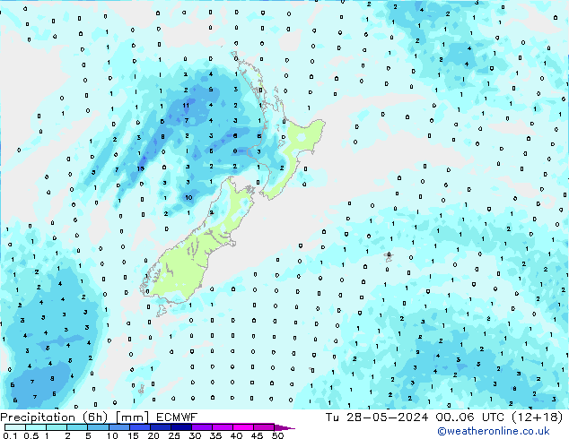 Z500/Rain (+SLP)/Z850 ECMWF Ter 28.05.2024 06 UTC