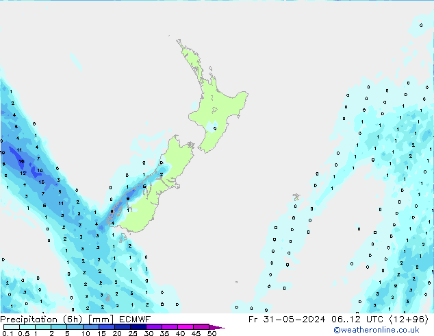 Z500/Rain (+SLP)/Z850 ECMWF  31.05.2024 12 UTC