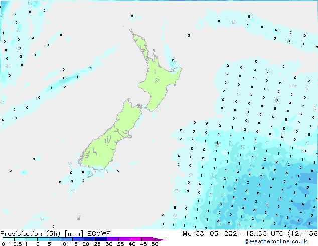 Z500/Rain (+SLP)/Z850 ECMWF Mo 03.06.2024 00 UTC