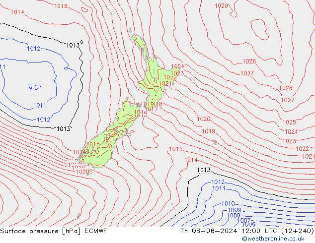 Bodendruck ECMWF Do 06.06.2024 12 UTC