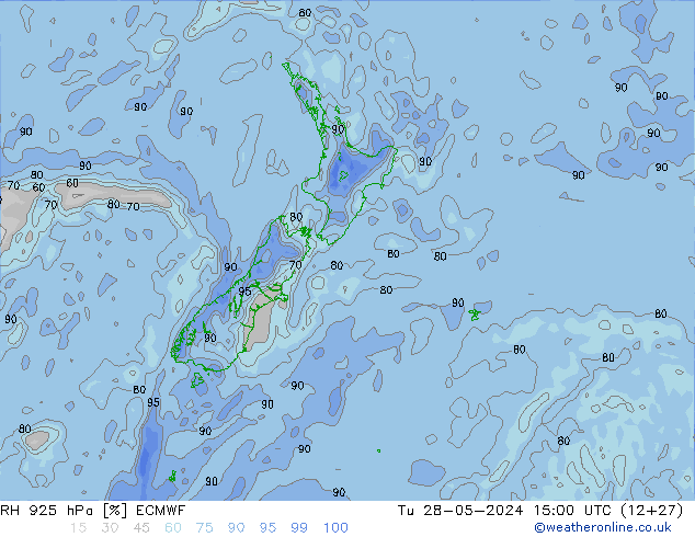 RH 925 hPa ECMWF  28.05.2024 15 UTC