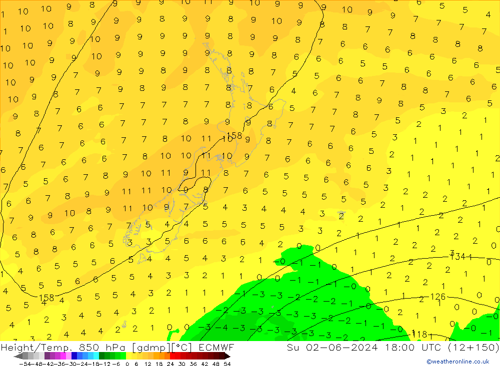 Z500/Rain (+SLP)/Z850 ECMWF Su 02.06.2024 18 UTC