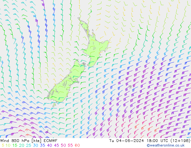 Rüzgar 850 hPa ECMWF Sa 04.06.2024 18 UTC