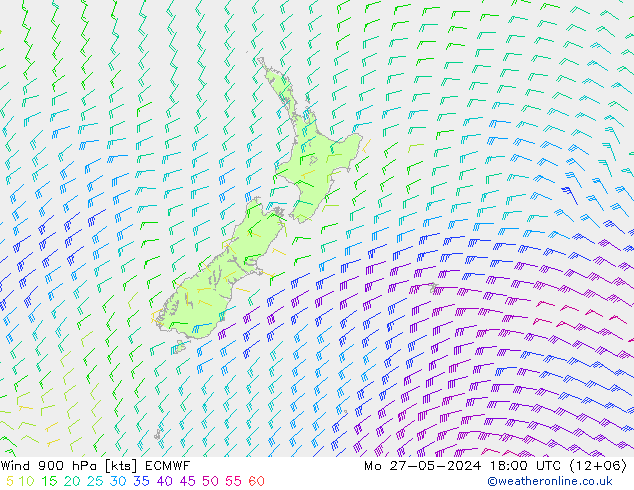 Wind 900 hPa ECMWF Mo 27.05.2024 18 UTC