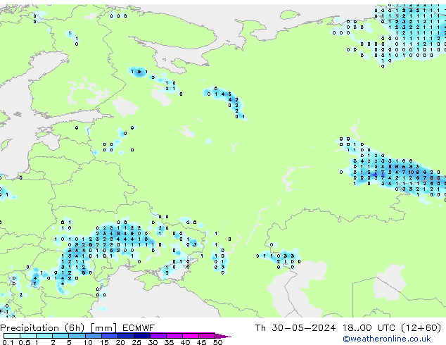 Z500/Rain (+SLP)/Z850 ECMWF Th 30.05.2024 00 UTC