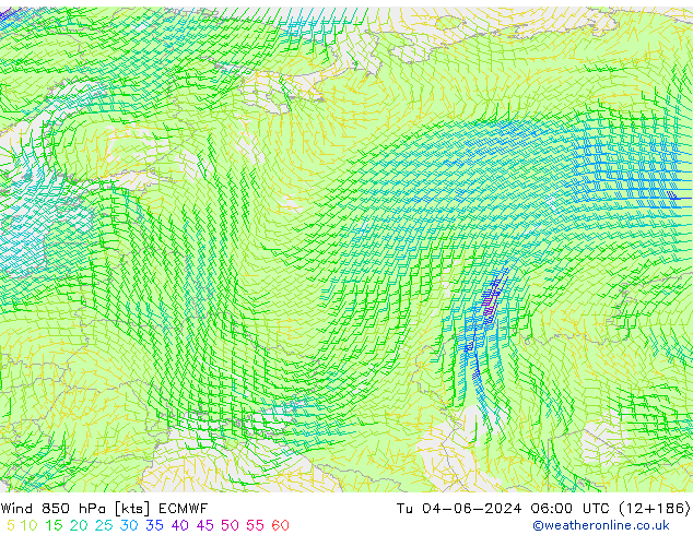 Vent 850 hPa ECMWF mar 04.06.2024 06 UTC