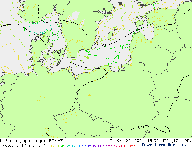 Isotachs (mph) ECMWF mar 04.06.2024 18 UTC