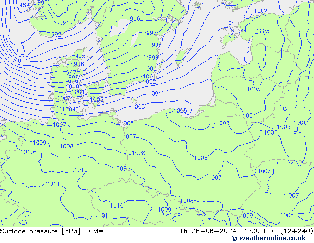 Yer basıncı ECMWF Per 06.06.2024 12 UTC