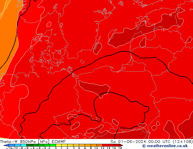 Theta-W 850hPa ECMWF  01.06.2024 00 UTC