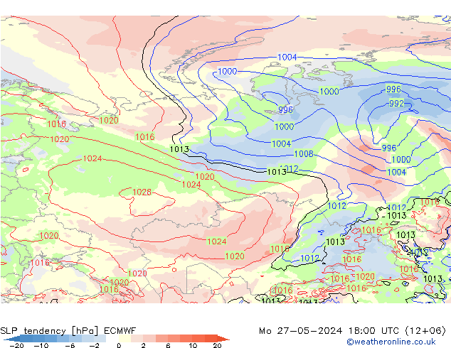 Y. Basıncı eğilimi ECMWF Pzt 27.05.2024 18 UTC