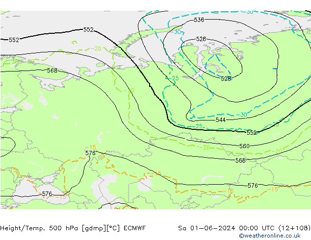 Z500/Yağmur (+YB)/Z850 ECMWF Cts 01.06.2024 00 UTC