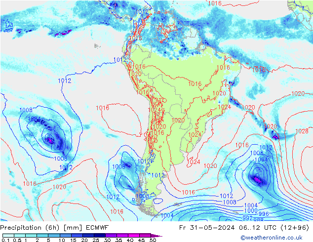 Z500/Rain (+SLP)/Z850 ECMWF pt. 31.05.2024 12 UTC