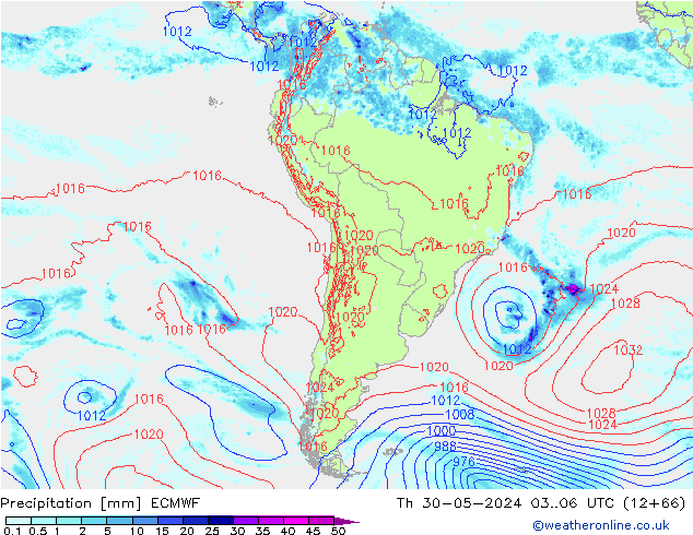 Neerslag ECMWF do 30.05.2024 06 UTC