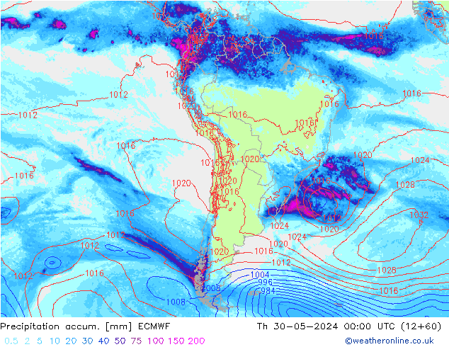 Nied. akkumuliert ECMWF Do 30.05.2024 00 UTC