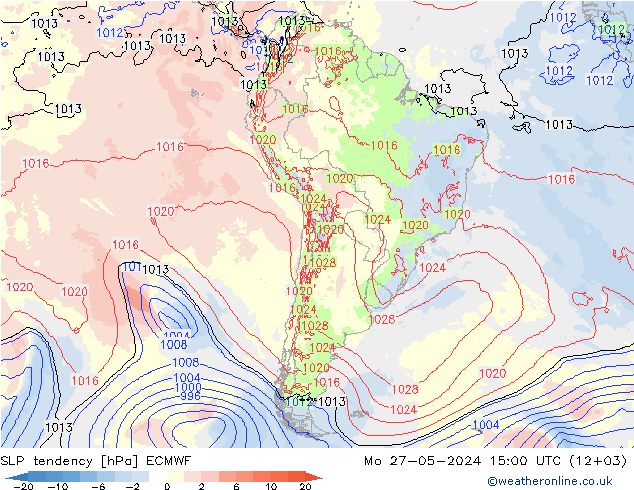 tendencja ECMWF pon. 27.05.2024 15 UTC