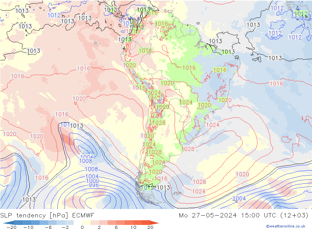 Y. Basıncı eğilimi ECMWF Pzt 27.05.2024 15 UTC