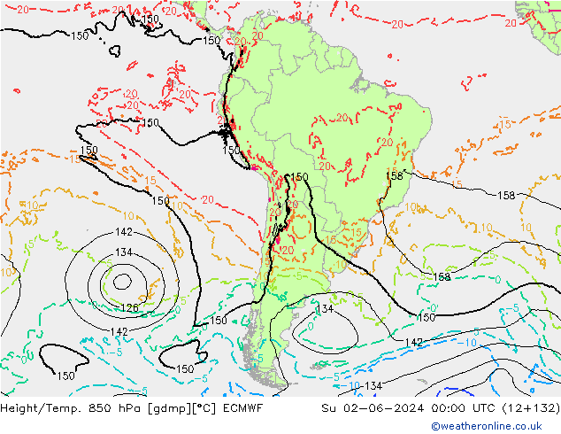 Z500/Rain (+SLP)/Z850 ECMWF Ne 02.06.2024 00 UTC