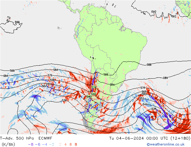 T-Adv. 500 hPa ECMWF mar 04.06.2024 00 UTC