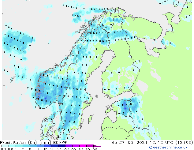 Z500/Rain (+SLP)/Z850 ECMWF Mo 27.05.2024 18 UTC