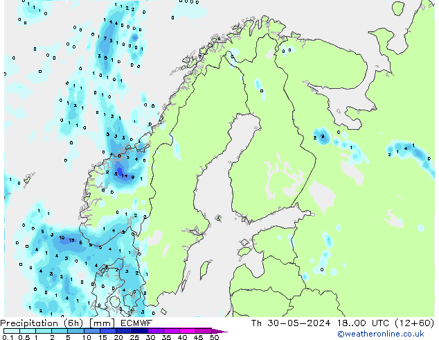 Z500/Rain (+SLP)/Z850 ECMWF Th 30.05.2024 00 UTC