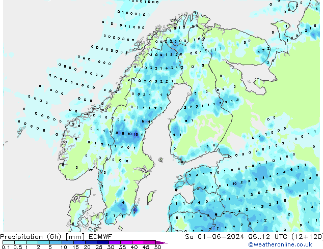 Z500/Rain (+SLP)/Z850 ECMWF Sa 01.06.2024 12 UTC