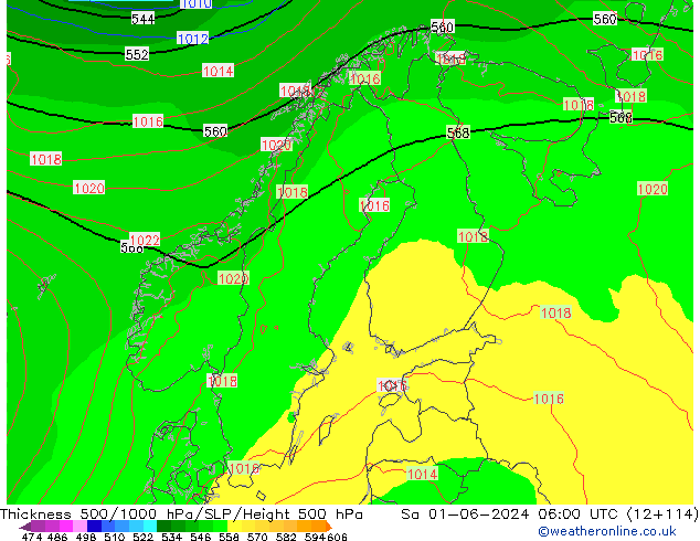 Thck 500-1000hPa ECMWF  01.06.2024 06 UTC