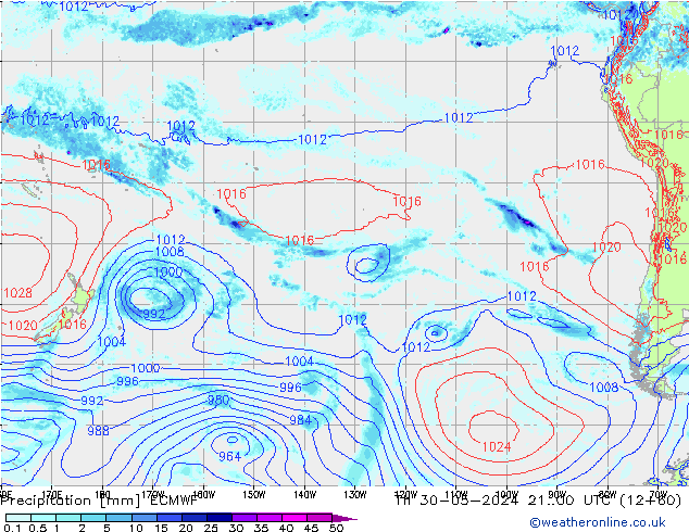 Precipitación ECMWF jue 30.05.2024 00 UTC