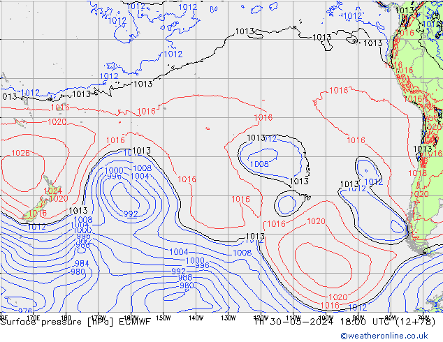 Yer basıncı ECMWF Per 30.05.2024 18 UTC