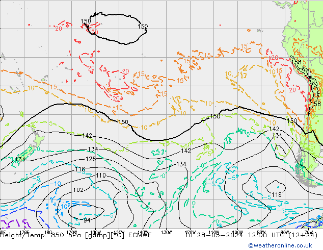 Z500/Rain (+SLP)/Z850 ECMWF mar 28.05.2024 12 UTC