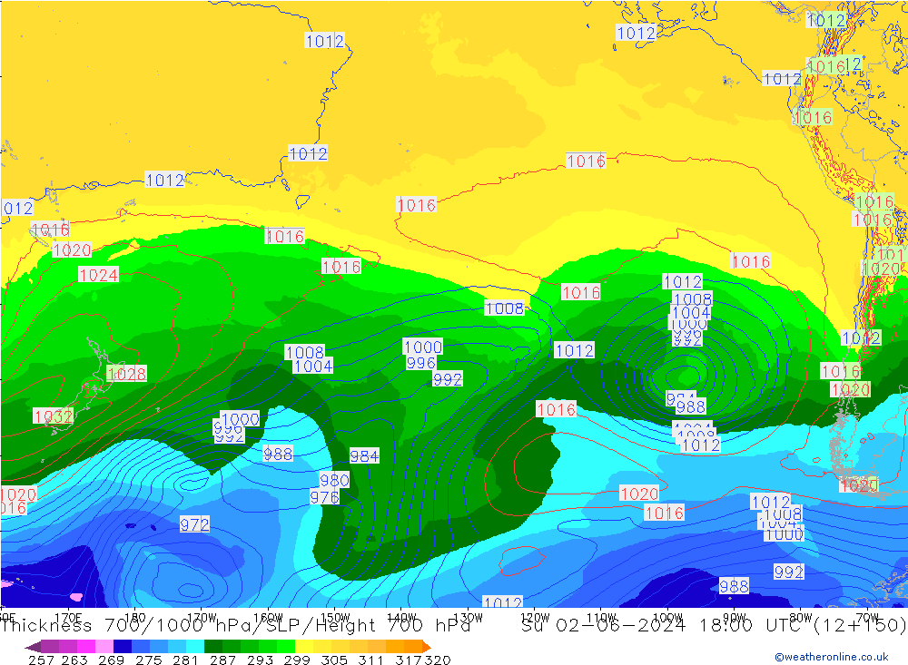 Thck 700-1000 hPa ECMWF nie. 02.06.2024 18 UTC