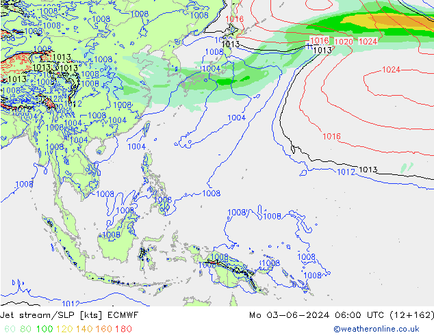 Jet stream ECMWF Seg 03.06.2024 06 UTC