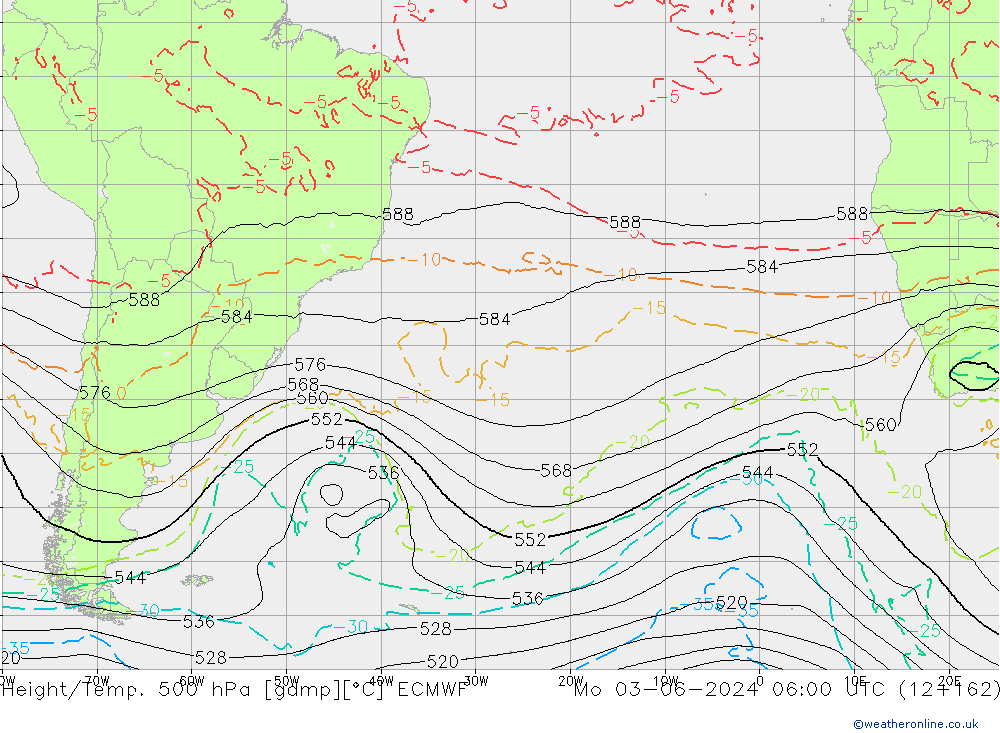 Z500/Regen(+SLP)/Z850 ECMWF ma 03.06.2024 06 UTC