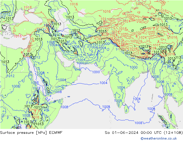 pression de l'air ECMWF sam 01.06.2024 00 UTC