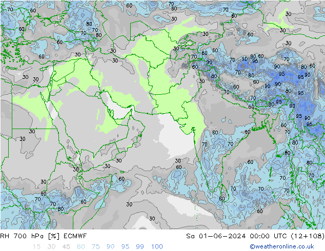 RV 700 hPa ECMWF za 01.06.2024 00 UTC