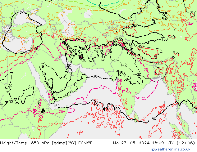 Z500/Rain (+SLP)/Z850 ECMWF Po 27.05.2024 18 UTC