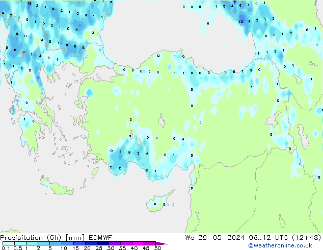 Z500/Rain (+SLP)/Z850 ECMWF We 29.05.2024 12 UTC