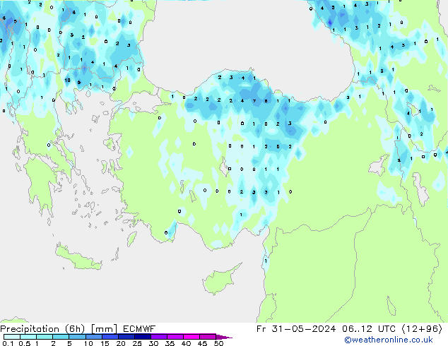 Z500/Rain (+SLP)/Z850 ECMWF пт 31.05.2024 12 UTC