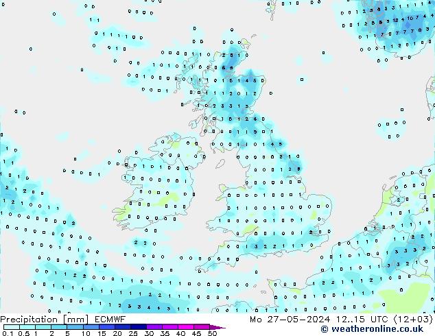 осадки ECMWF пн 27.05.2024 15 UTC