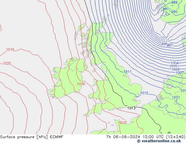 Bodendruck ECMWF Do 06.06.2024 12 UTC