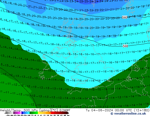 Z500/Rain (+SLP)/Z850 ECMWF Tu 04.06.2024 00 UTC