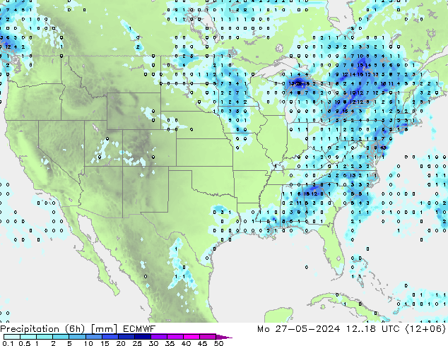 Z500/Rain (+SLP)/Z850 ECMWF Po 27.05.2024 18 UTC