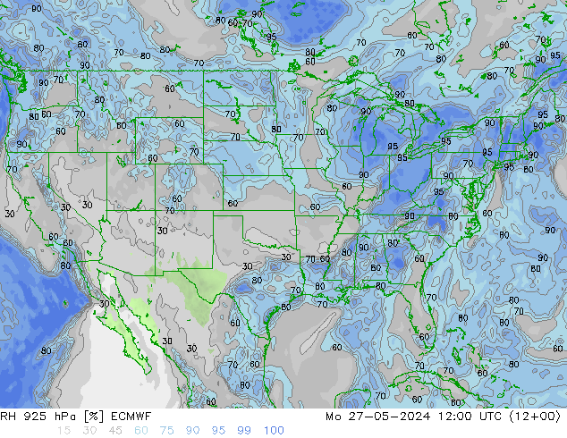 925 hPa Nispi Nem ECMWF Pzt 27.05.2024 12 UTC