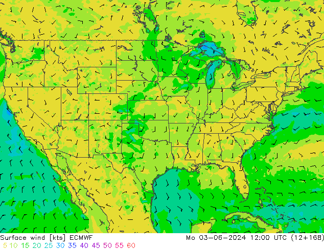 Vent 10 m ECMWF lun 03.06.2024 12 UTC