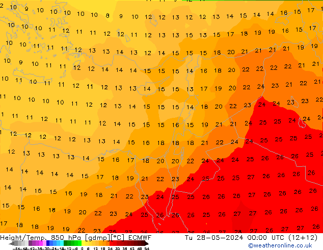 Z500/Rain (+SLP)/Z850 ECMWF Ter 28.05.2024 00 UTC