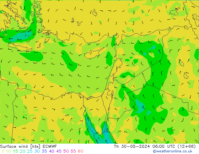 Bodenwind ECMWF Do 30.05.2024 06 UTC