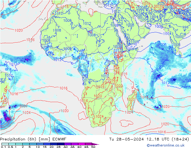 Z500/Regen(+SLP)/Z850 ECMWF di 28.05.2024 18 UTC