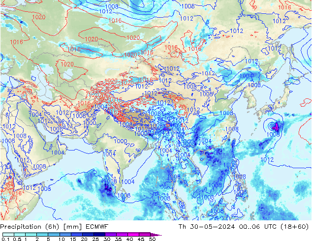 Z500/Regen(+SLP)/Z850 ECMWF do 30.05.2024 06 UTC